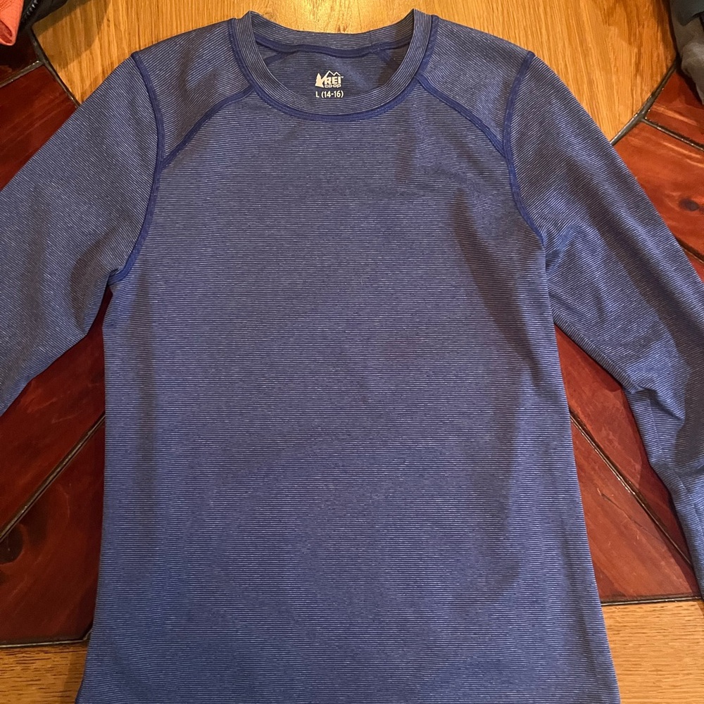 Boys REI Blue Long Sleeve Shirt
